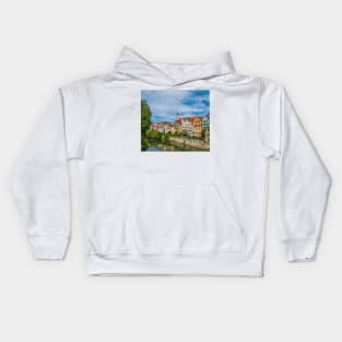 Tübingen - Picture Postcard View from the Neckar Bridge Kids Hoodie